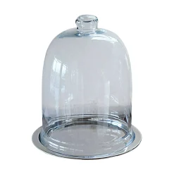 Campana di vetro con piatto Chardonne