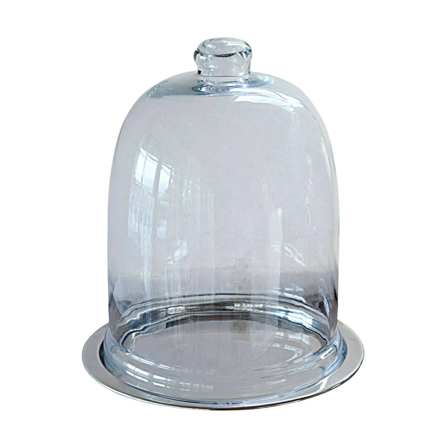 Campana di vetro con piatto Chardonne
