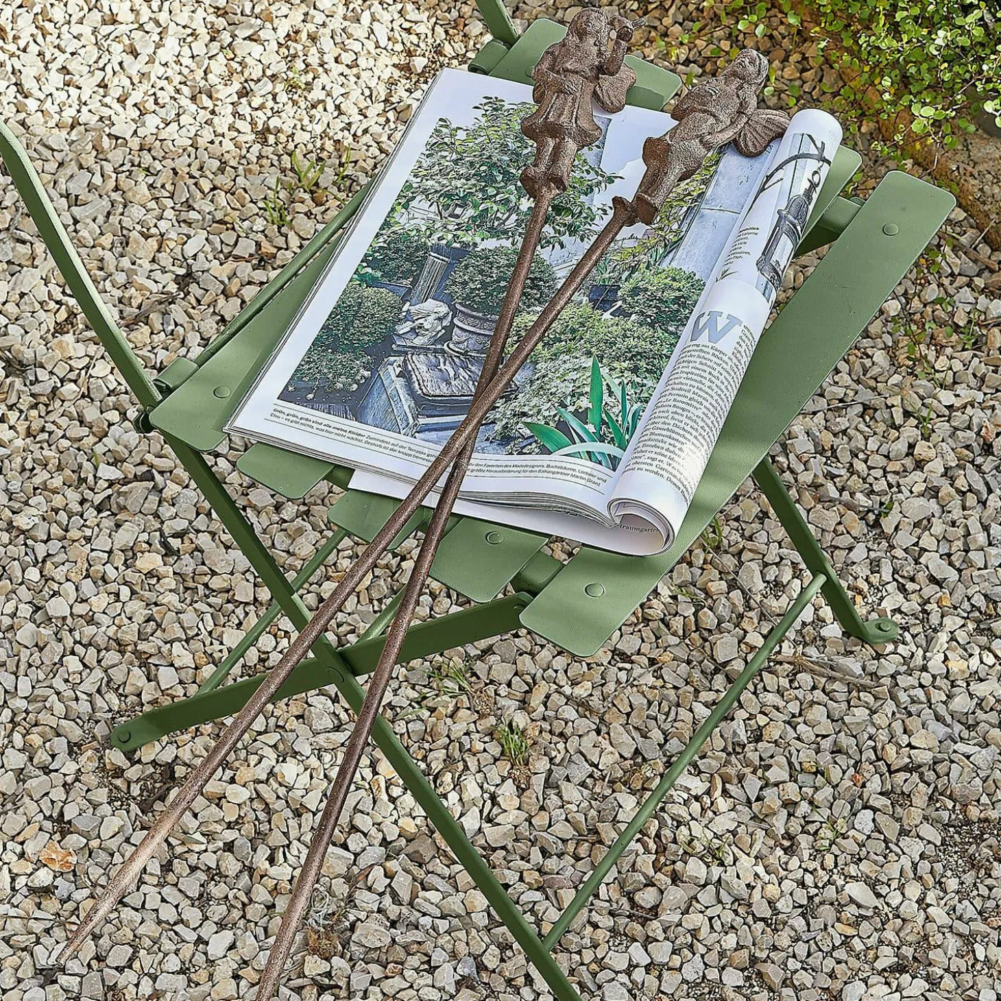 Coppia di aste da giardino Papille