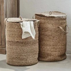 Coppia di cesti portabiancheria Kory