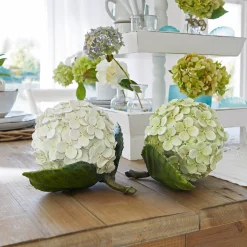 Coppia di fiori decorativi Hortensie