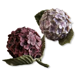 Coppia di fiori decorativi Hortensie