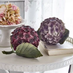 Coppia di fiori decorativi Hortensie