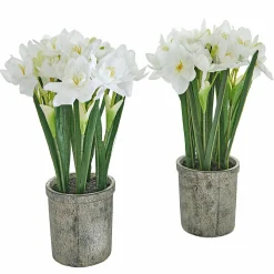 Coppia di fiori decorativi Soralen