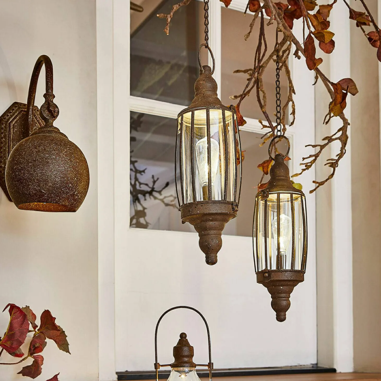Coppia di lanterne a LED Flavin