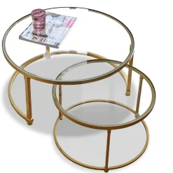 Coppia di tavolini da salotto Caraman