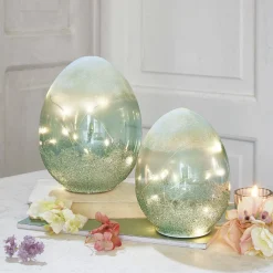 Coppia di uova con luci a LED Borleos