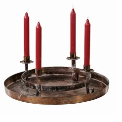 Corona portacandele con vassoio Ivremont
