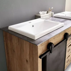 Mobile con doppio lavabo Aulon