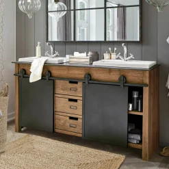 Mobile con doppio lavabo Aulon