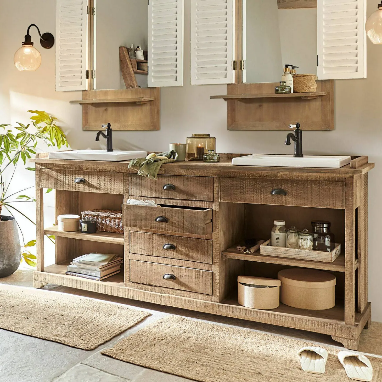 Mobile con doppio lavabo Farum