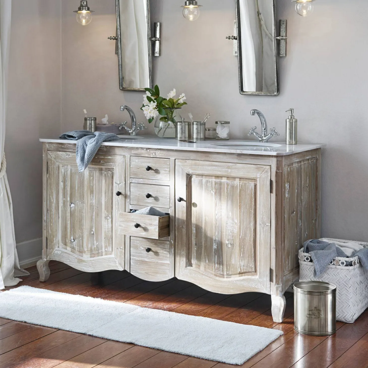 Mobile con doppio lavabo Herrick