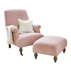 Poltrona con poggiapiedi Rose de Lumière