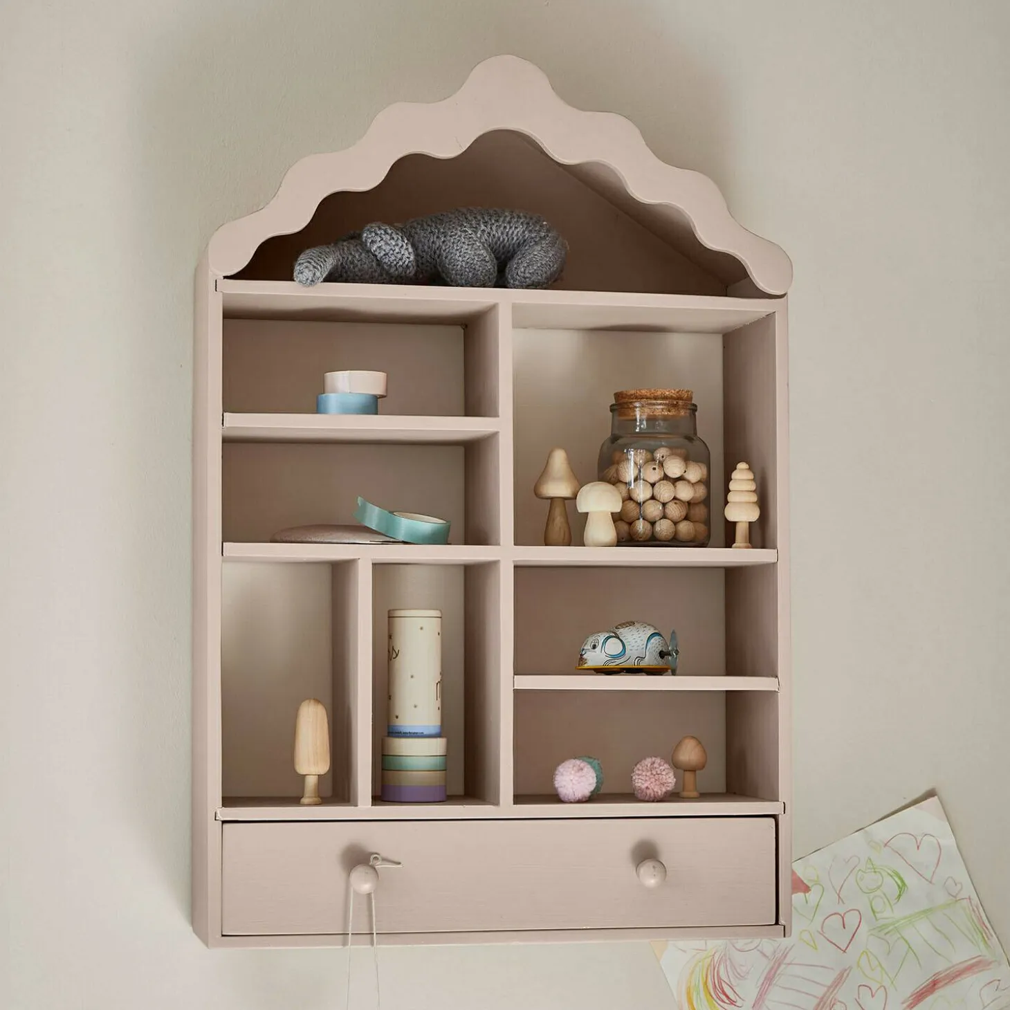 Scaffale da parete per bambini Minnora