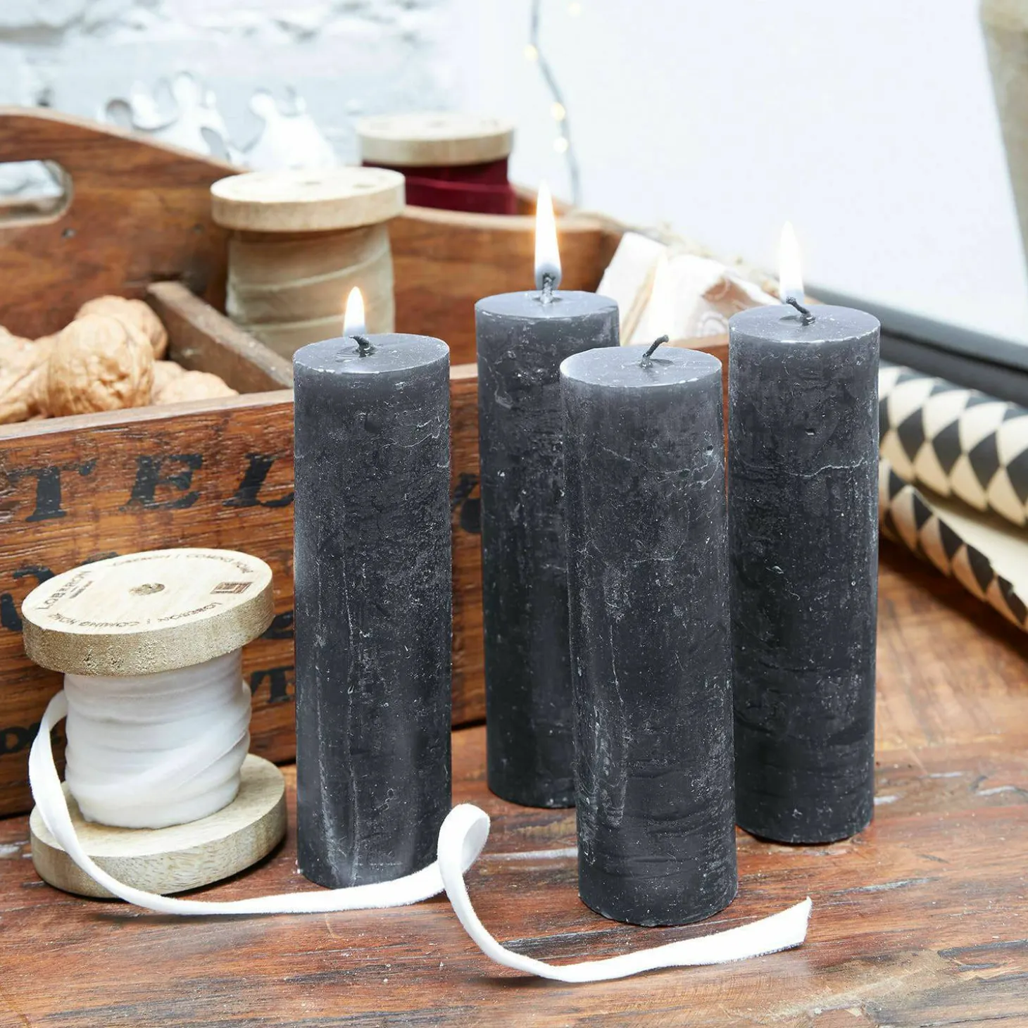 Set di 4 candele Muriel