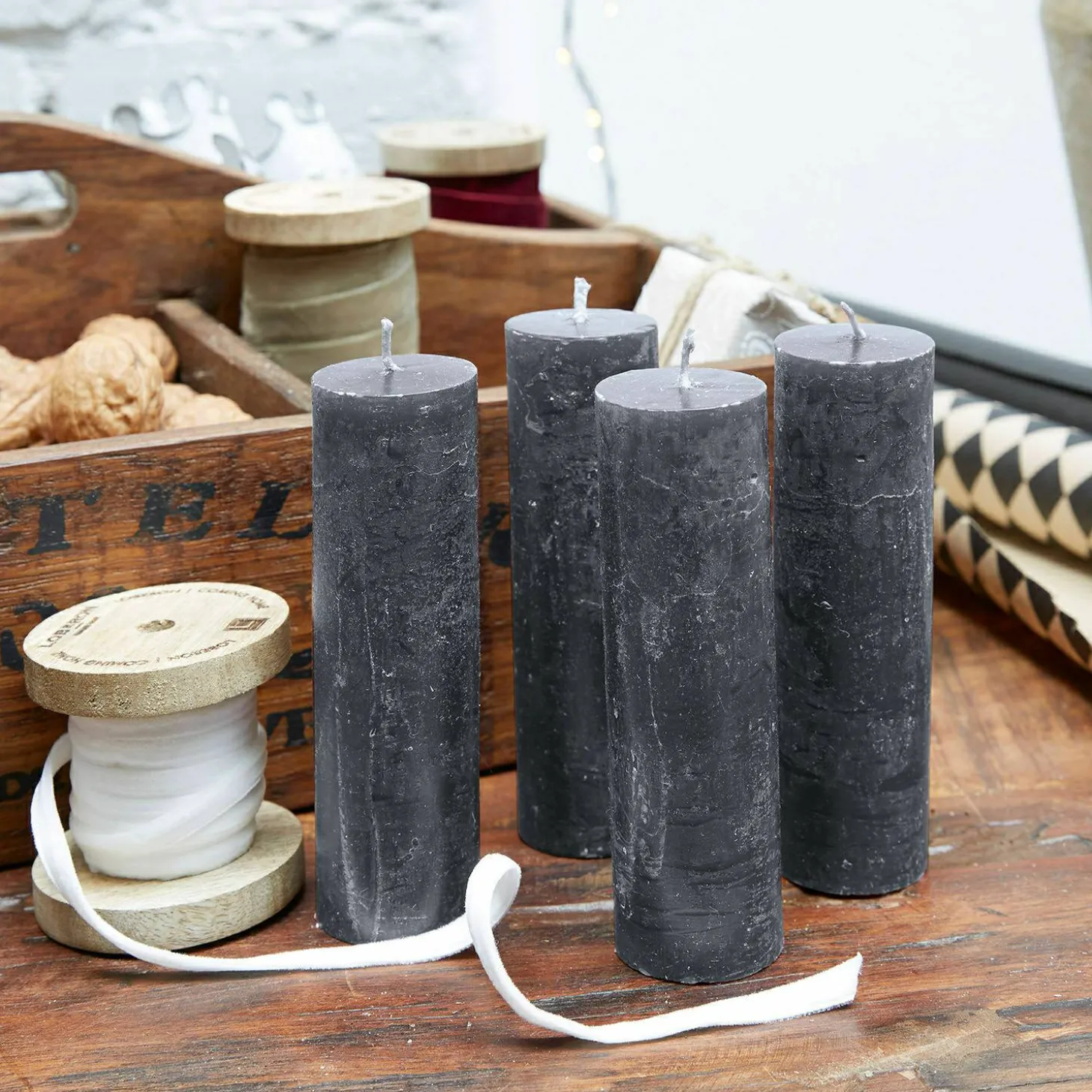 Set di 4 candele Muriel