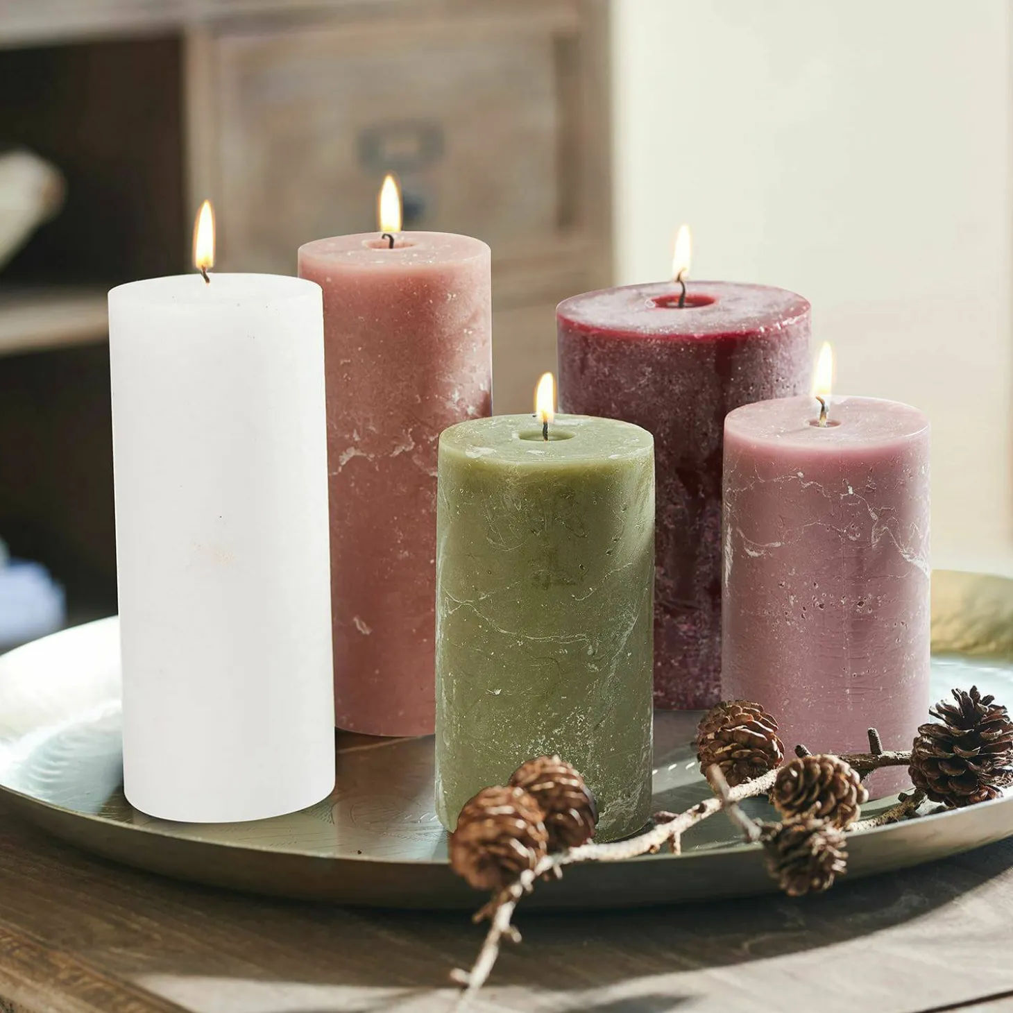 Set di 5 candele Panagra