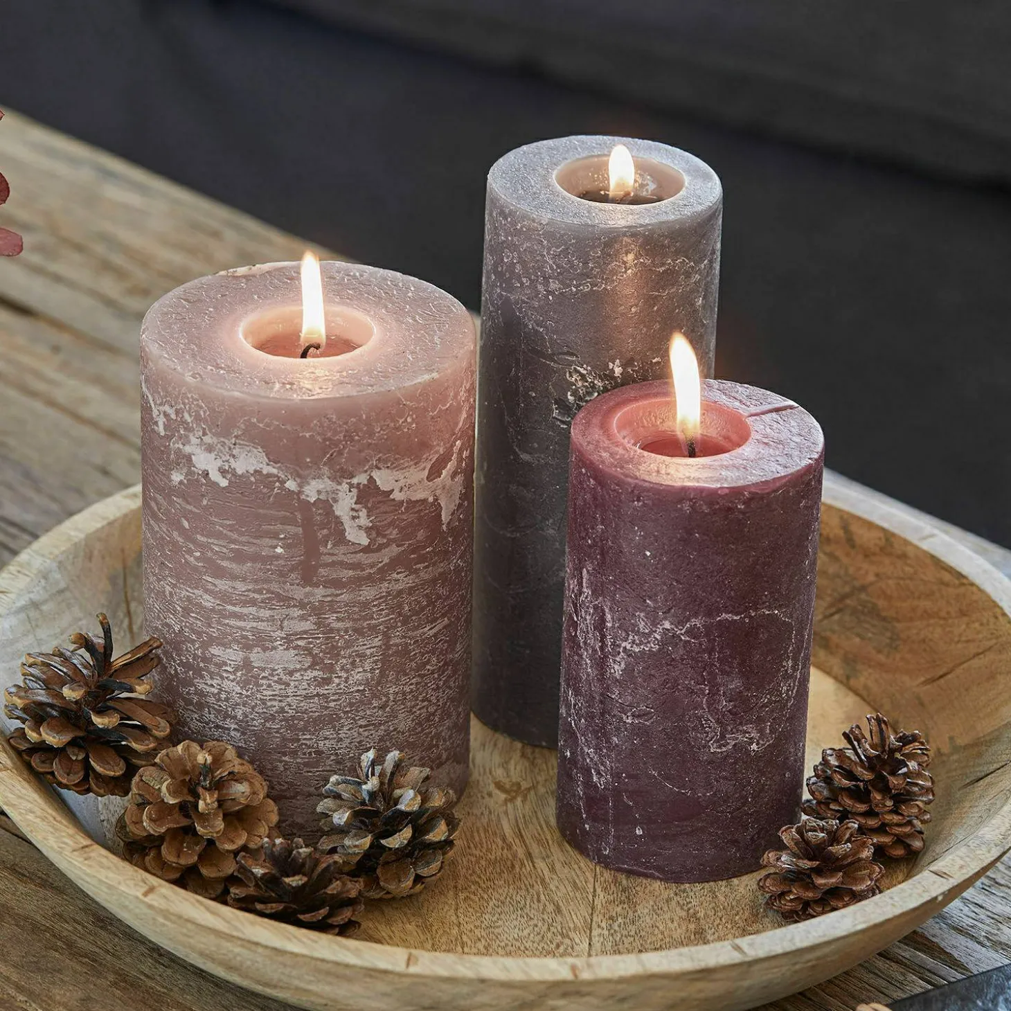 Set di 3 candele Pretin