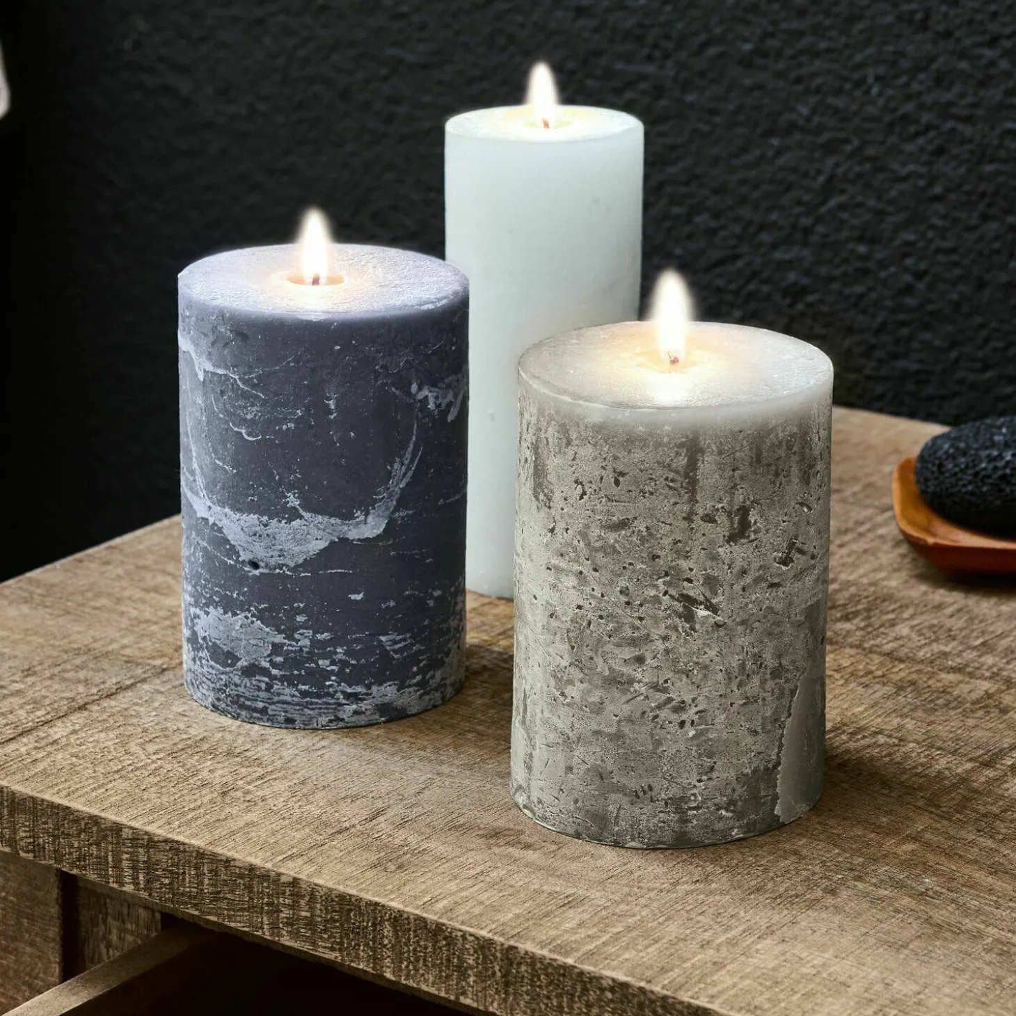Set di 3 candele Salis