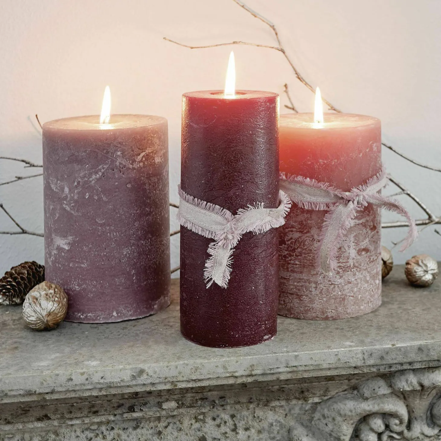 Set di 3 candele Salis