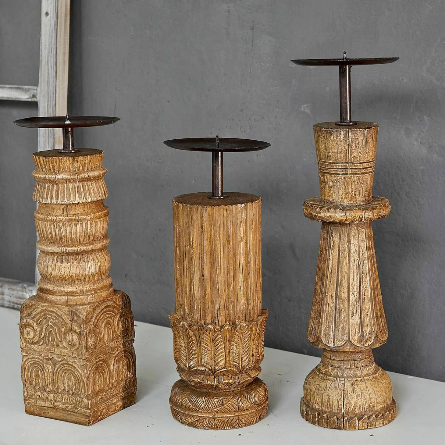 Set di 3 candelieri Zahirah