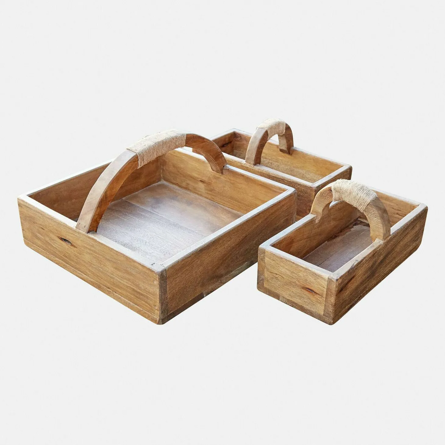 Set di 3 cassette di legno Nettleby