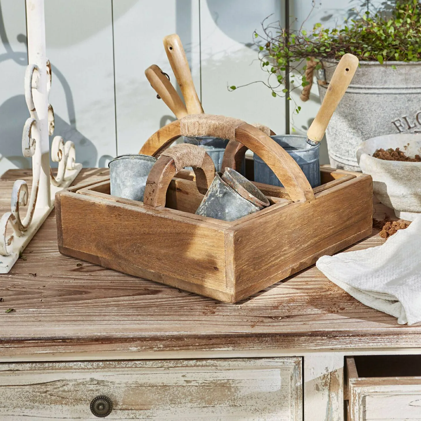 Set di 3 cassette di legno Nettleby