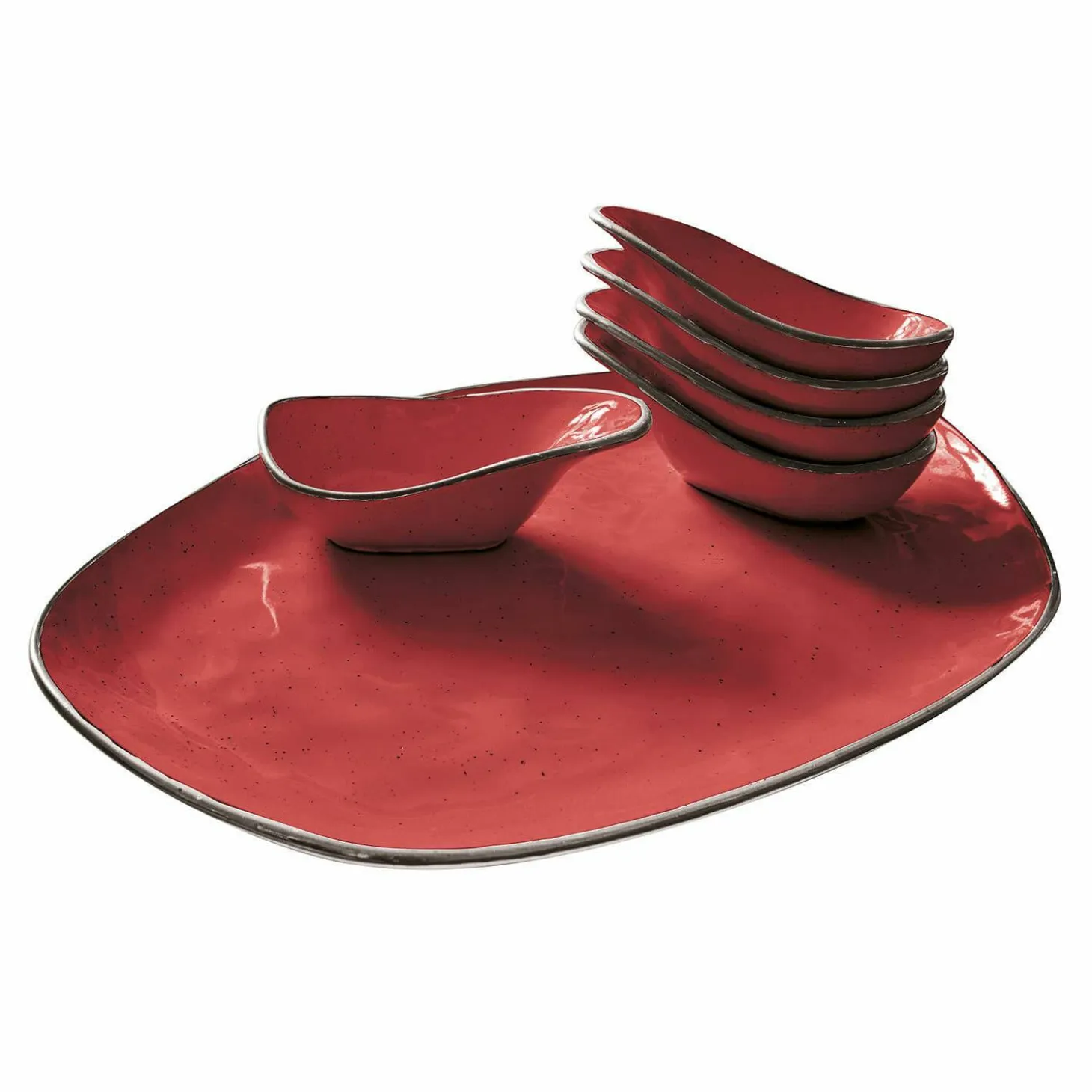 Set di 6 ciotoline su piatto Biarré