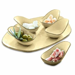 Set di 6 ciotoline su piatto Biarré