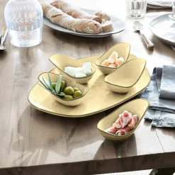 Set di 6 ciotoline su piatto Biarré