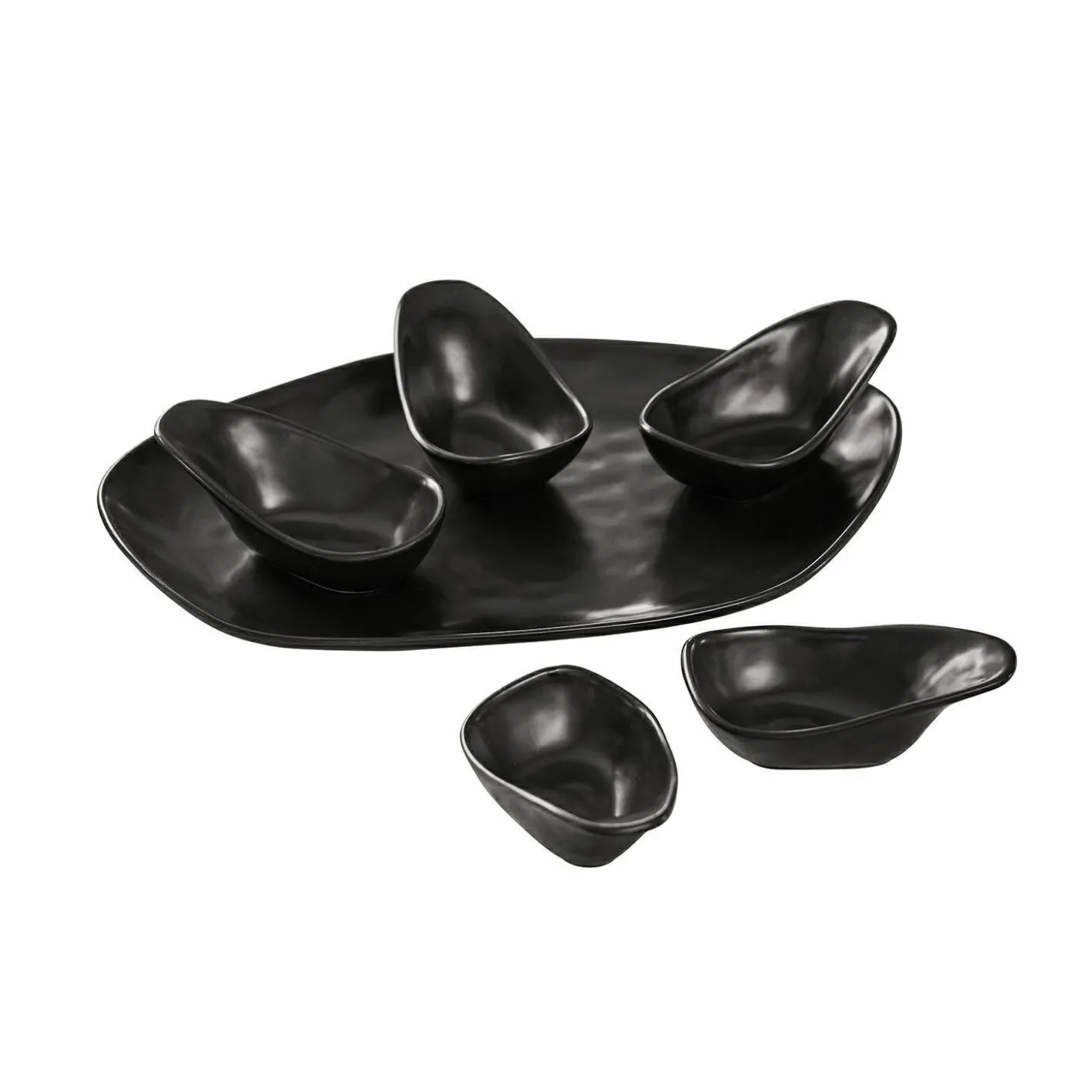Set di 6 ciotoline su piatto Biarré