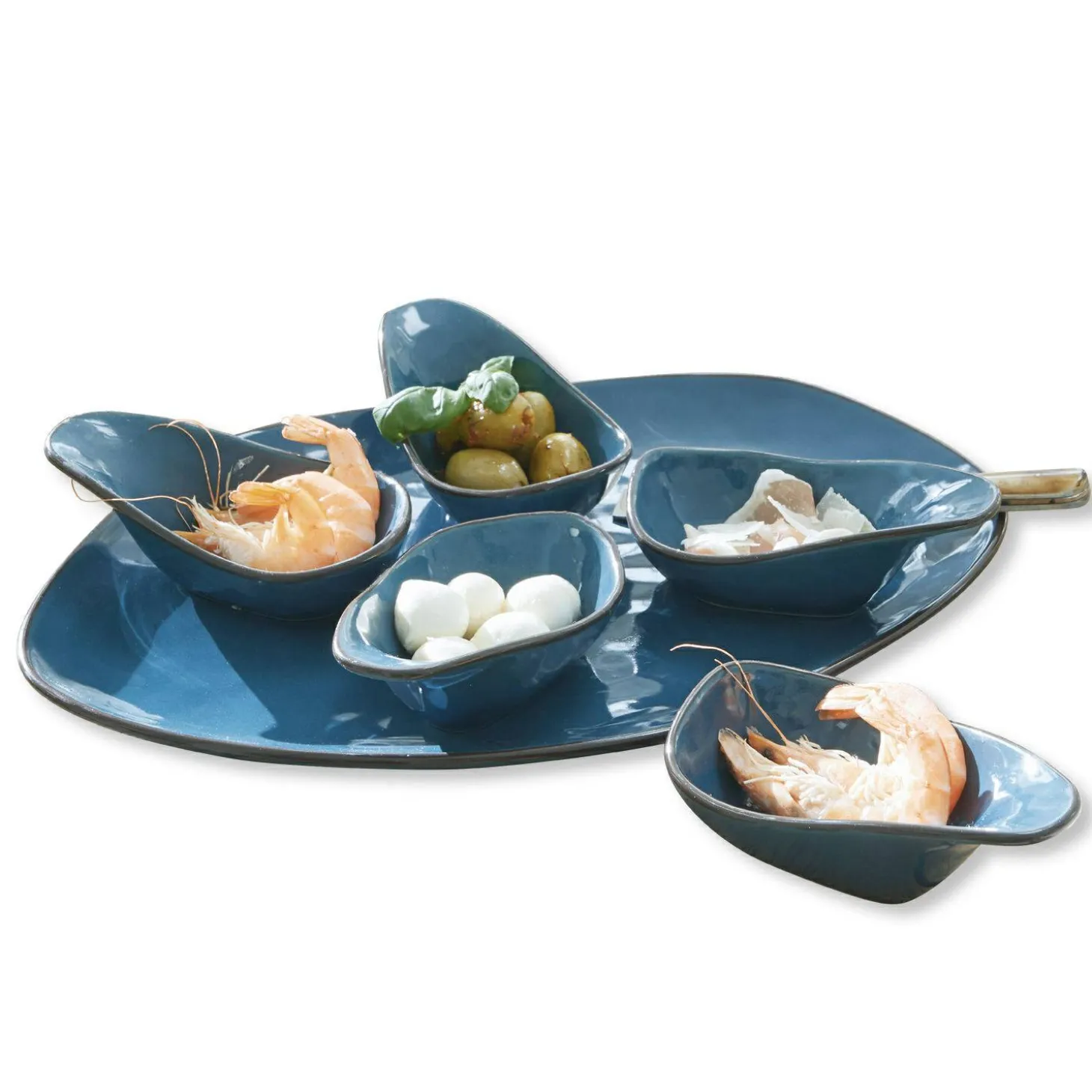Set di 6 ciotoline su piatto Biarré