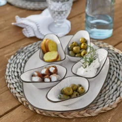 Set di 6 ciotoline su piatto Biarré