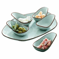 Set di 6 ciotoline su piatto Biarré