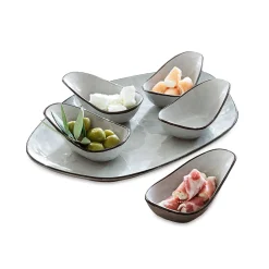Set di 6 ciotoline su piatto Biarré