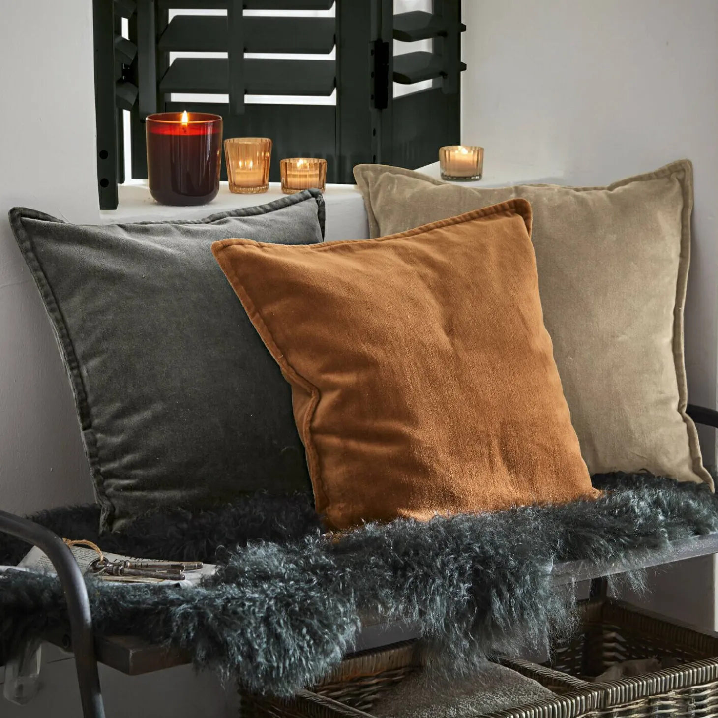 Set di 3 copricuscini Lumeau