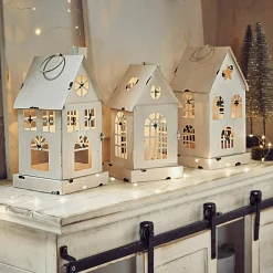 Set di 3 lanterne a LED Village