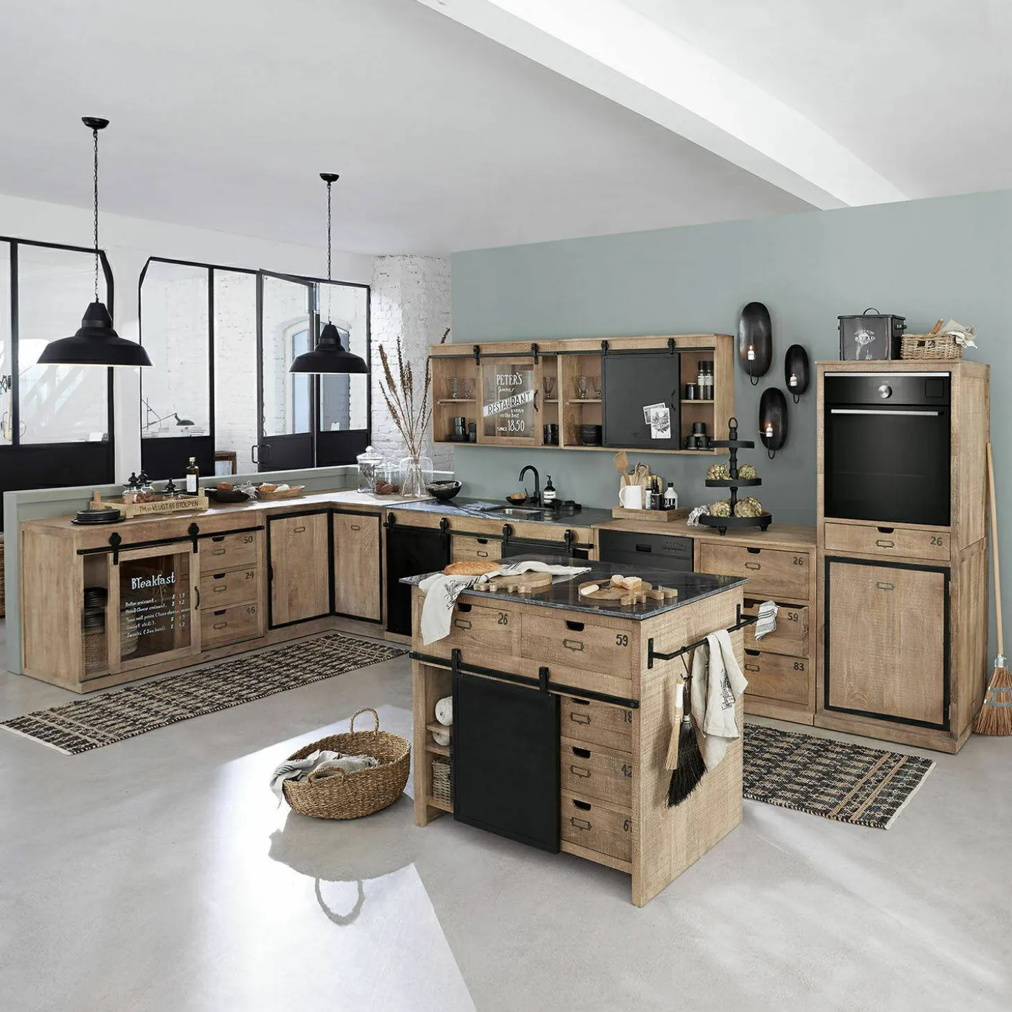Set di 5 mobili da cucina Oakland