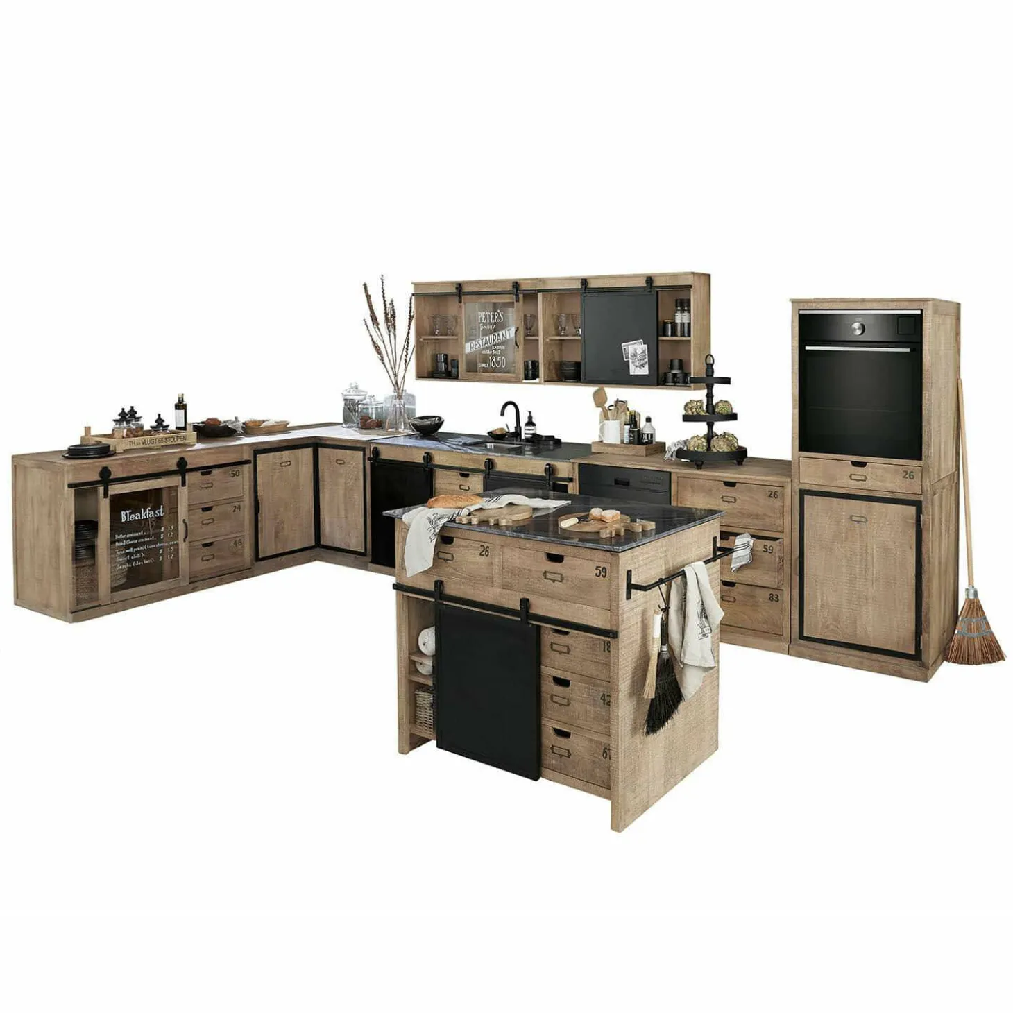 Set di 5 mobili da cucina Oakland