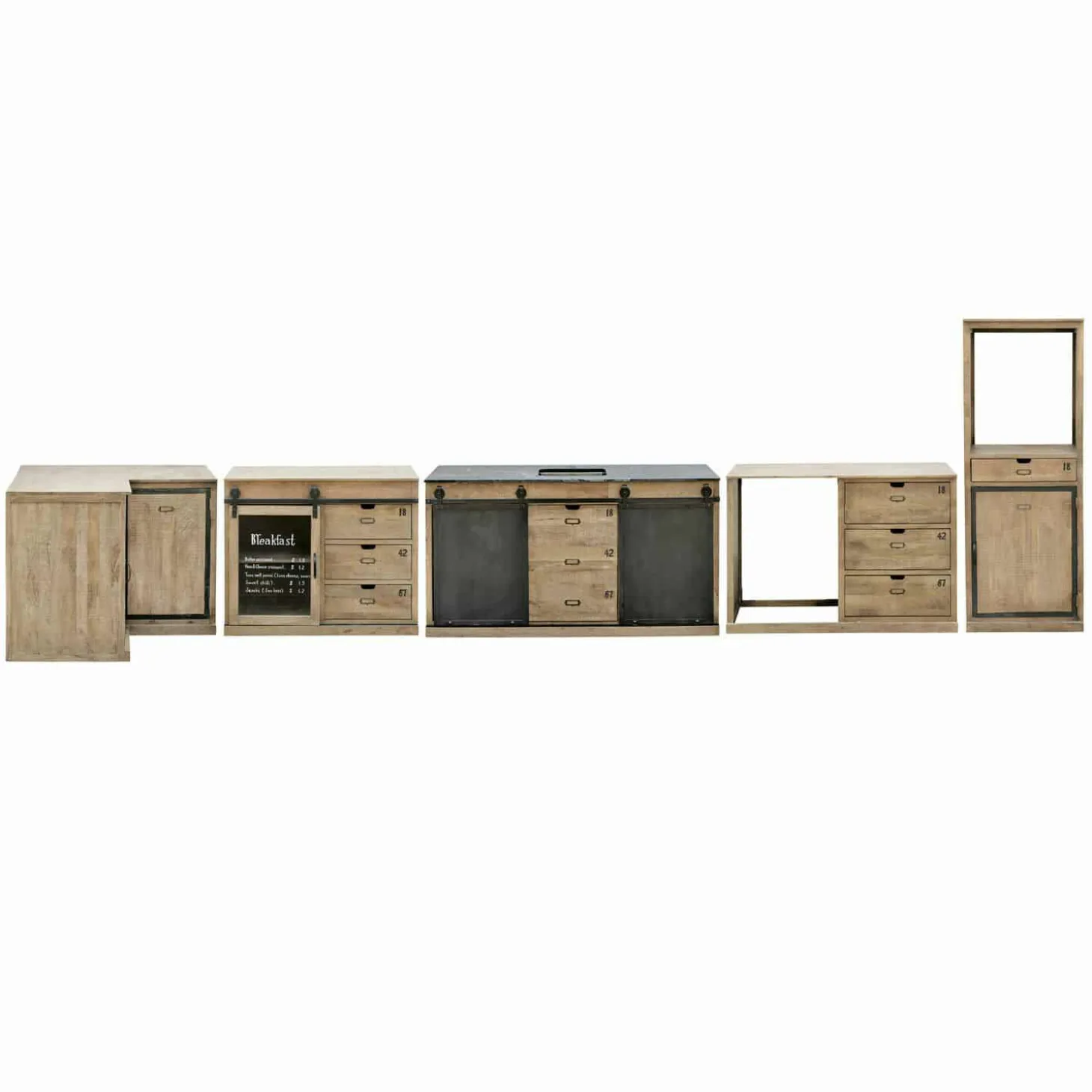 Set di 5 mobili da cucina Oakland