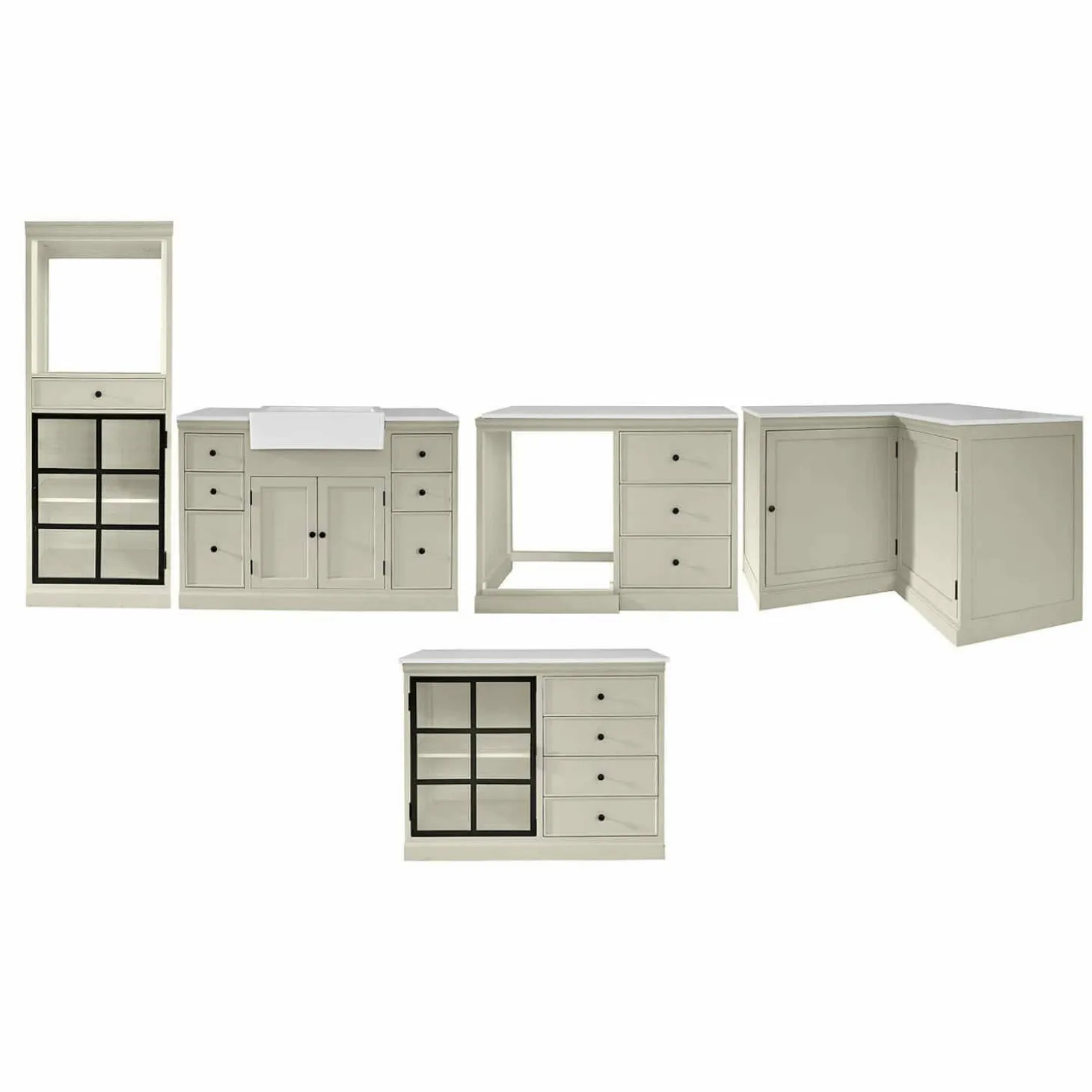 Set di 5 mobili da cucina Orlévine