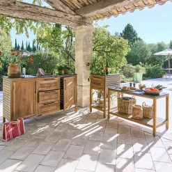 Set di 3 mobili da cucina per esterni Corviano