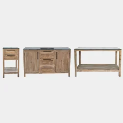 Set di 3 mobili da cucina per esterni Corviano