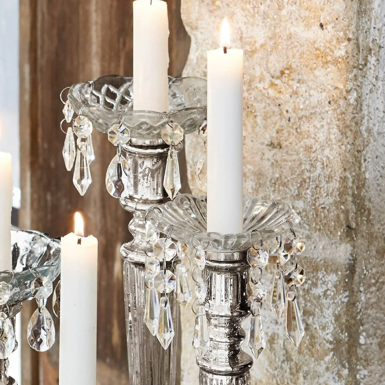 Set di 4 piatti per candele Pontarion