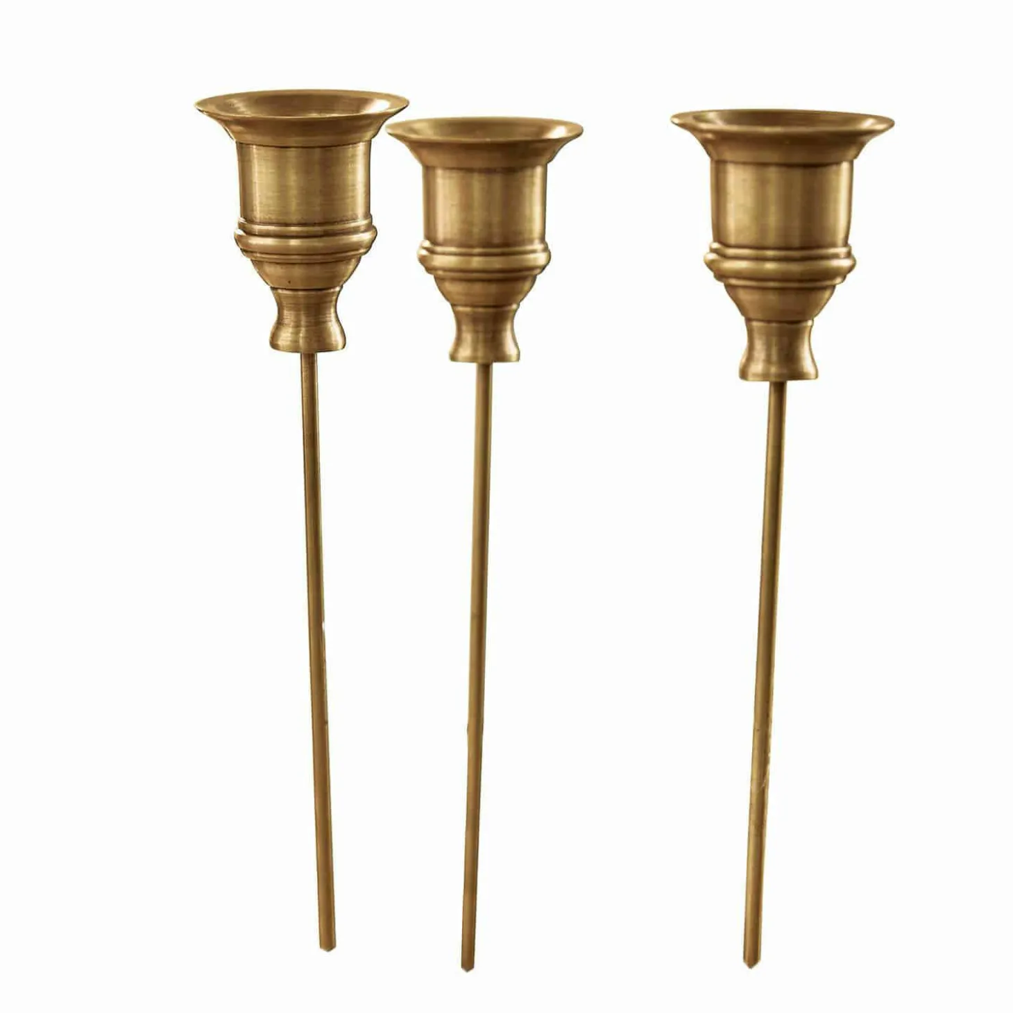 Set di 3 portacandele con asticella Lalley