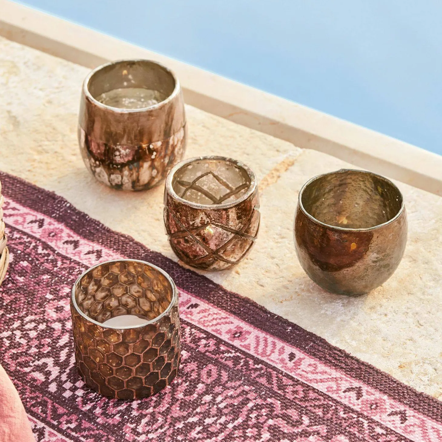Set di 4 portalumini Marine