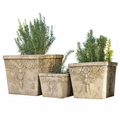 Set di 3 portavasi Bissone