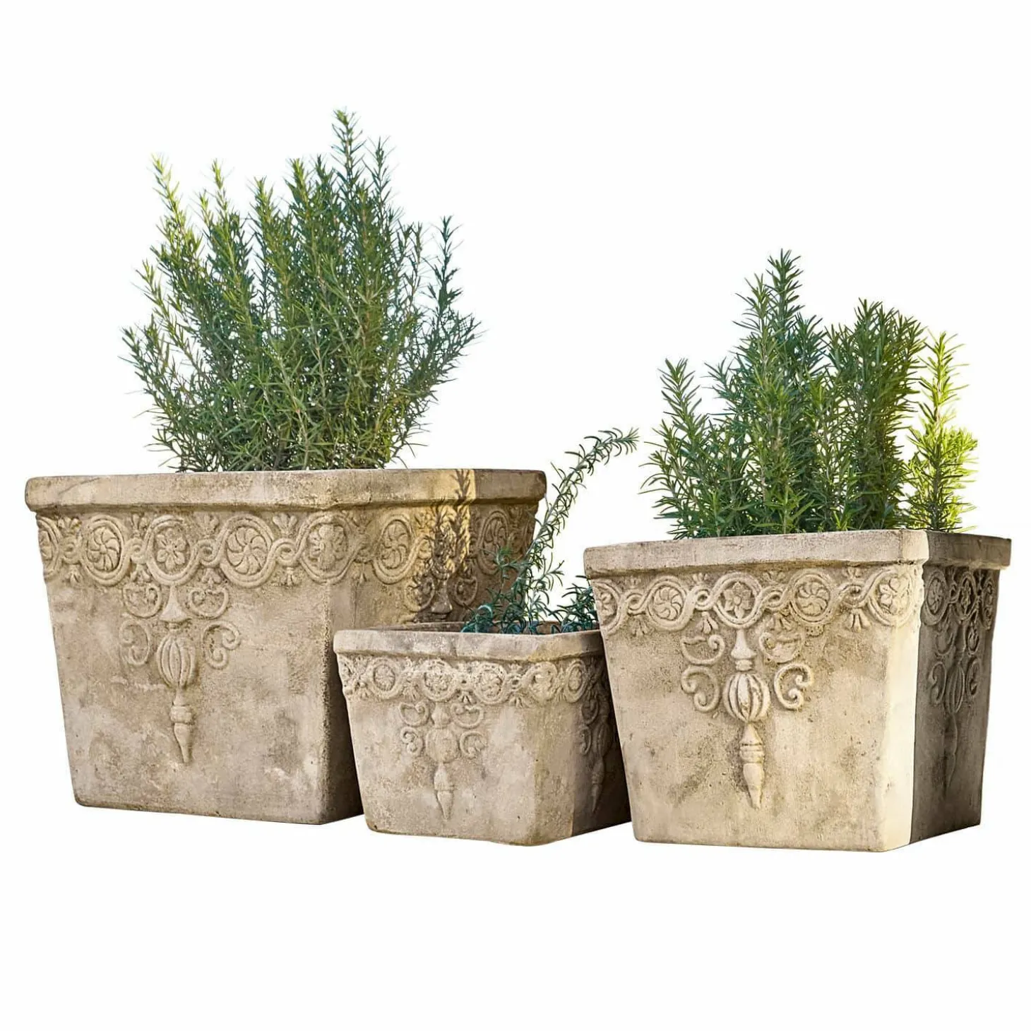 Set di 3 portavasi Bissone