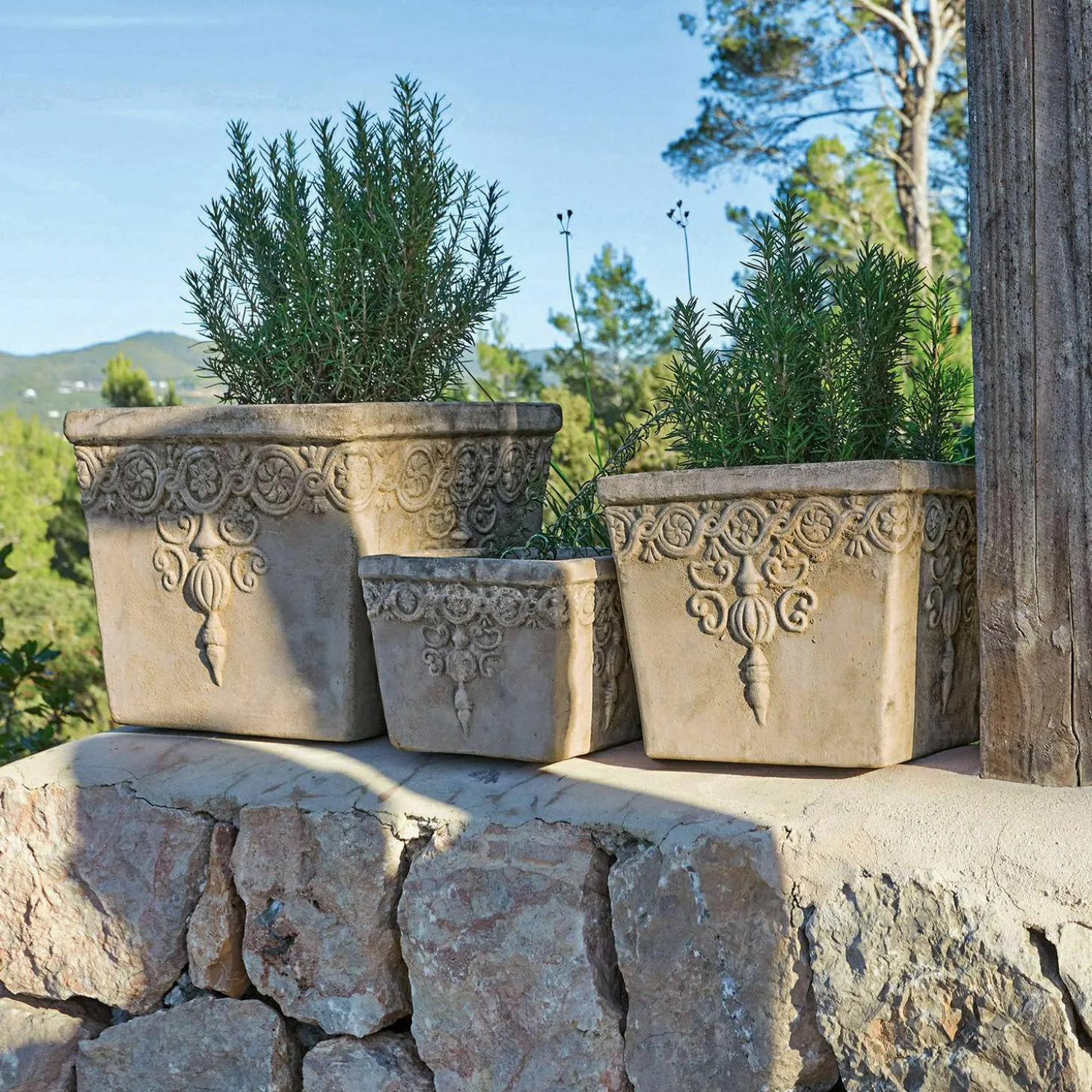 Set di 3 portavasi Bissone