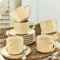 Set di 6 tazze con piattino Biarré